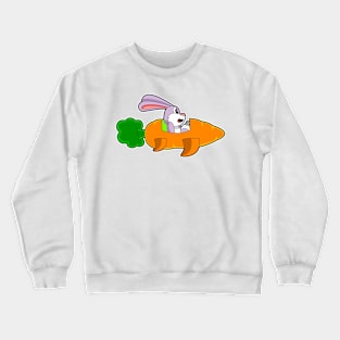 Rabbit Airplane Carrot Crewneck Sweatshirt